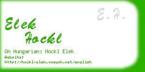 elek hockl business card